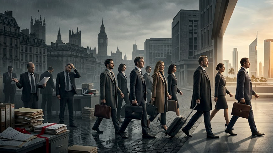 Editorial cover for The Wealthy Are Leaving Europe
